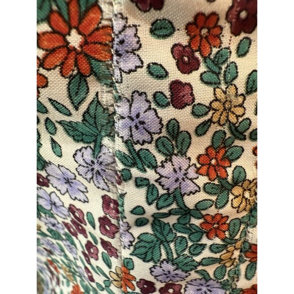 Vintage Jonathan Logan Prairie Dress Floral Ruffle Neck ILGWU Union Made USA L - Picture 11 of 14